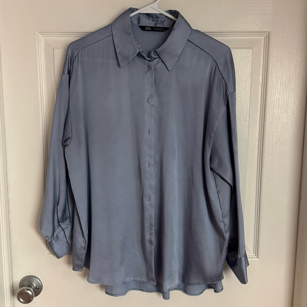 Zara Silk style Collared Shirt